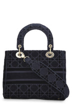 Dior,  Blue Velvet Cannage Lady D-Lite Medium, Blue