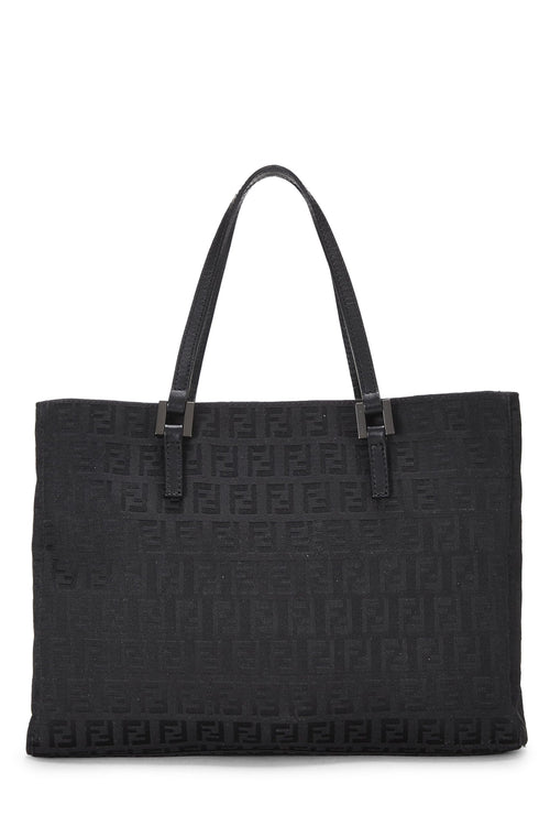 Fendi,  Pink Zucchino Canvas Tote Small, Black