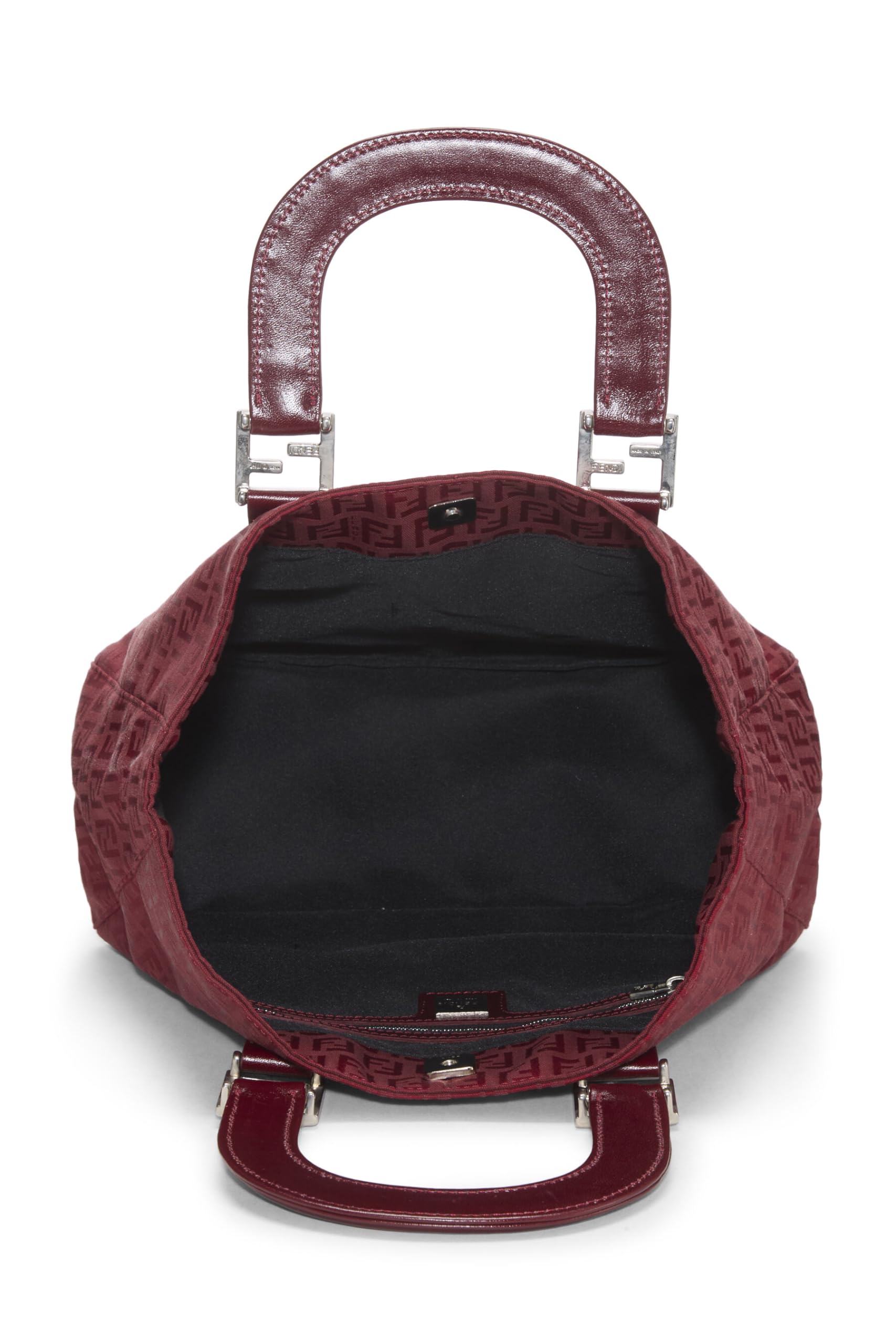 Fendi,  Red Zucchino Canvas Handbag Small, Red