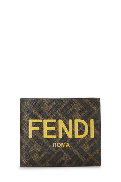 Fendi,  Yellow Zucca Coated Canvas Wallet, Yellow