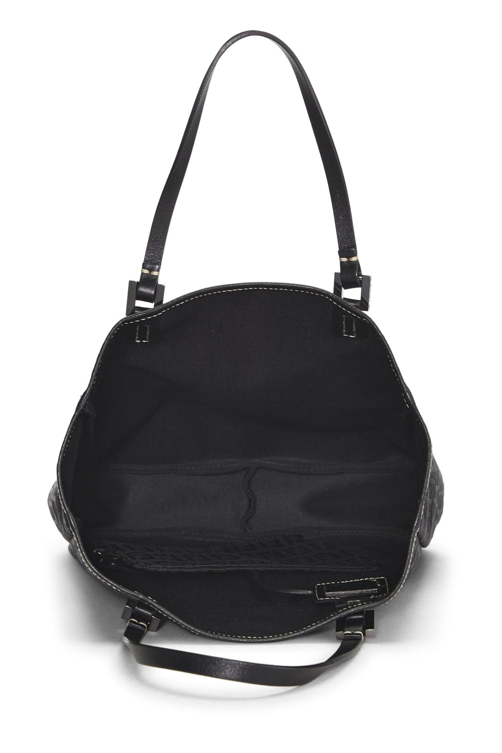 Fendi,  Black Zucchino Canvas Tote Small, Black