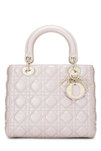 Dior,  Pearly Pink Cannage Quilted Lambskin Lady Dior Medium, Pink