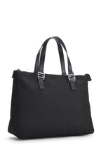 Fendi,  Black Zucchino Canvas Tote Small, Black