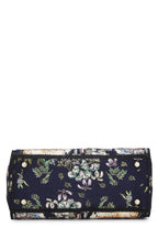 Dior,  Navy Embroidered Canvas Lady D-Lite Medium, Multi