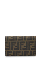 Fendi,  Brown Zucca Canvas Compact Wallet, Brown
