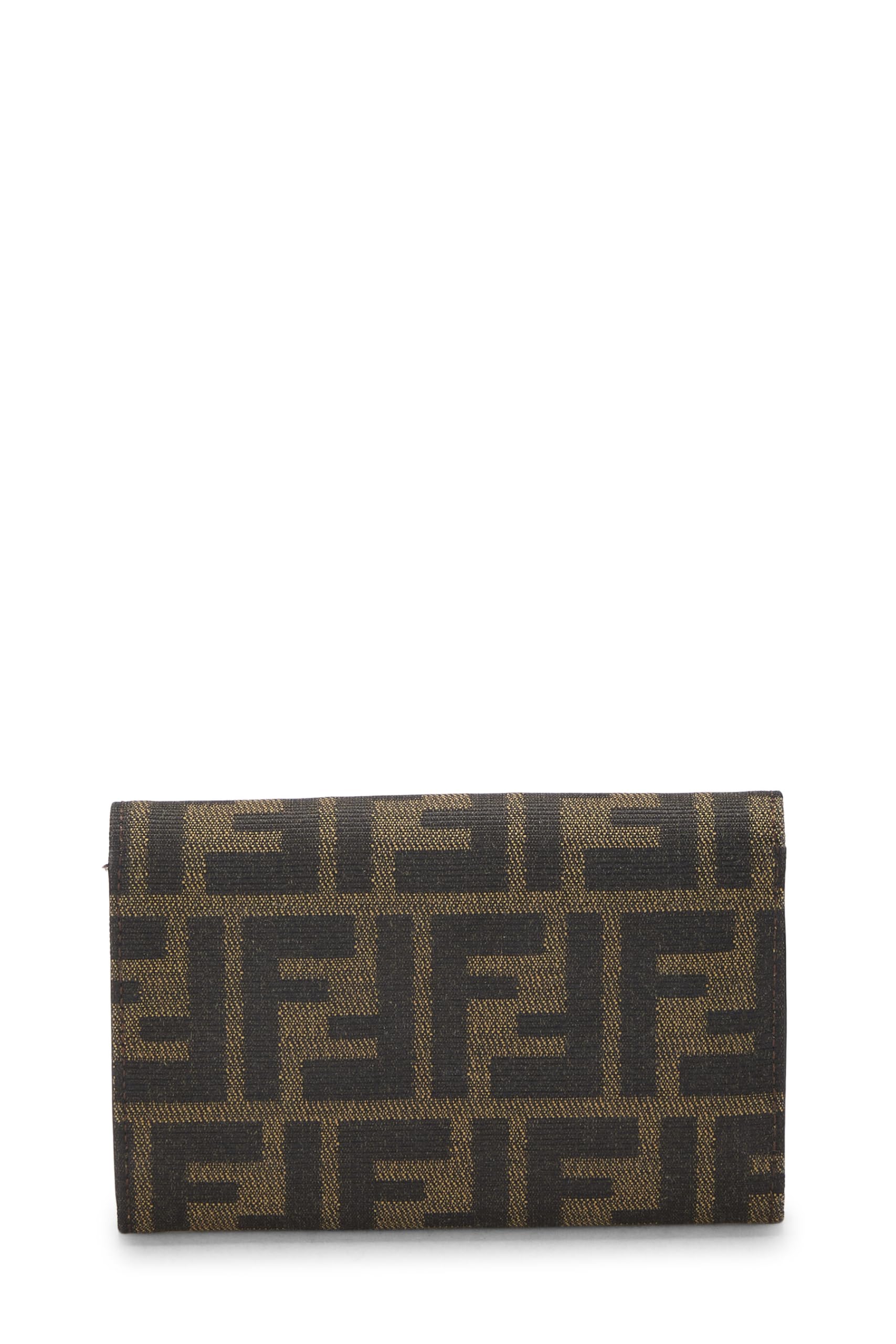 Fendi,  Brown Zucca Canvas Compact Wallet, Brown
