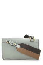 Fendi,  Blue Leather Flat Baguette Bag Mini, Blue