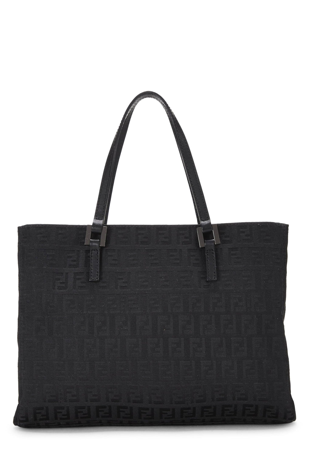Fendi,  Pink Zucchino Canvas Tote Small, Black