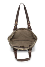 Fendi,  Brown Zucchino Canvas Tote Small, Brown