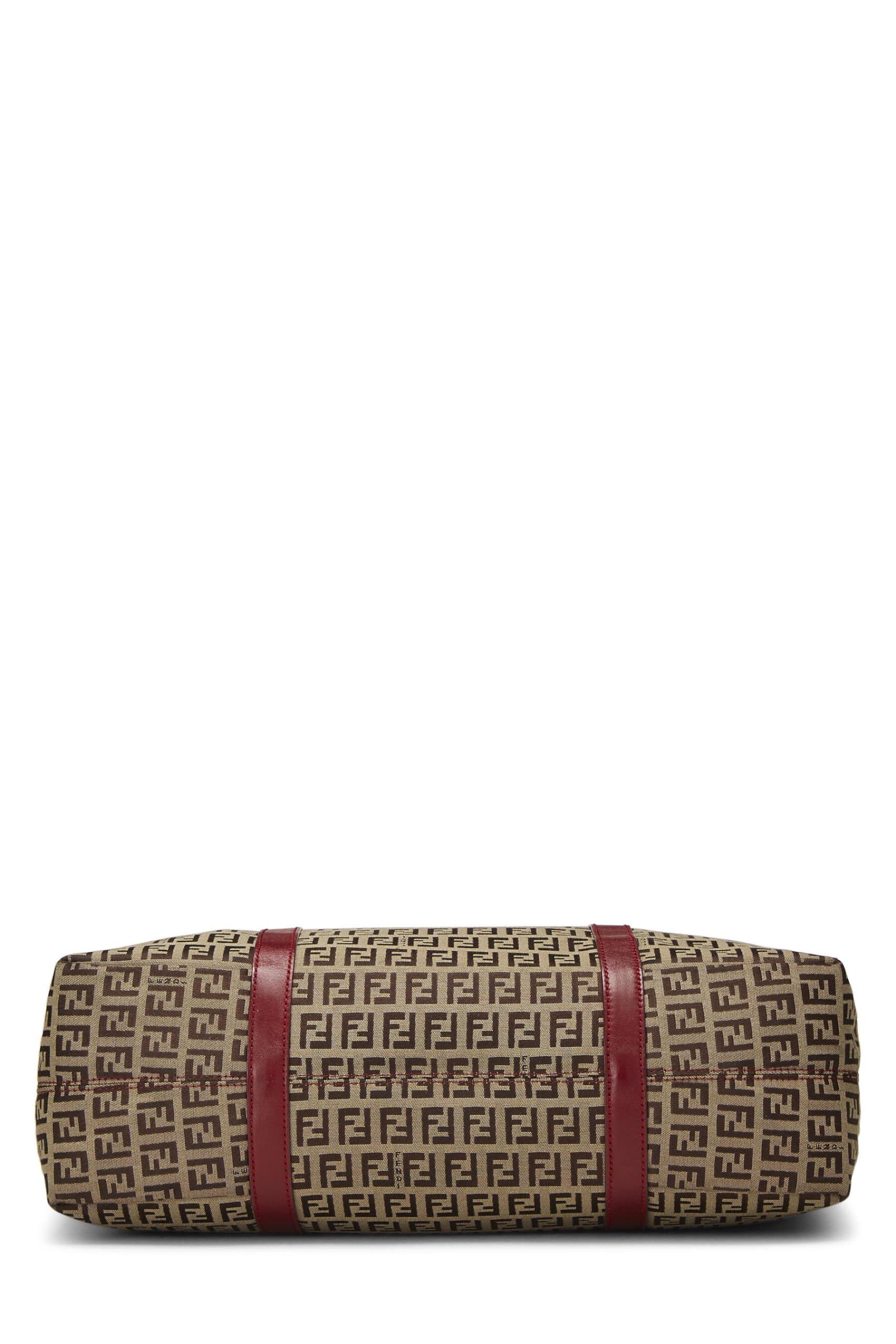Fendi,  Red Zucchino Canvas Tote, Red