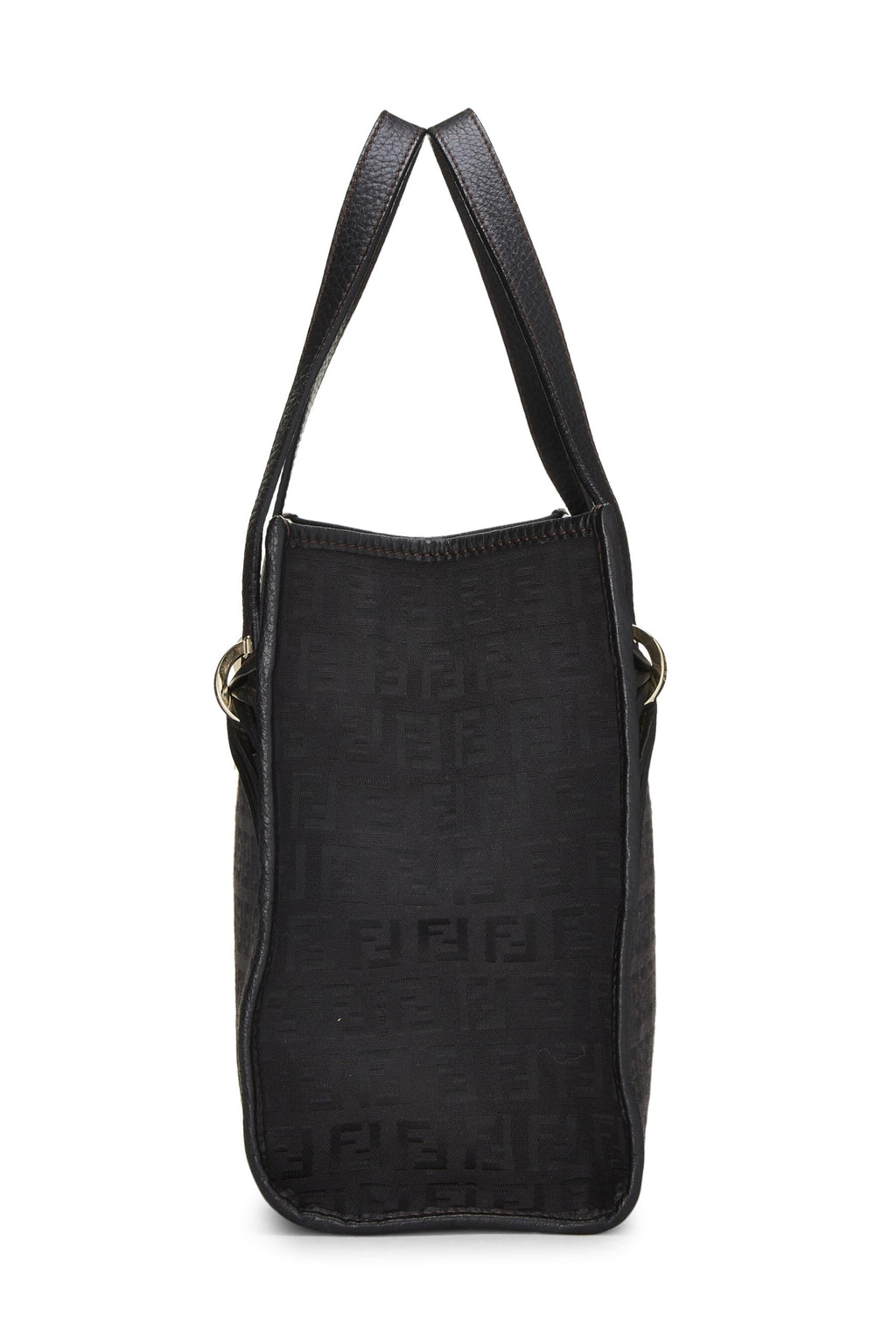 Fendi,  Black Zucchino Canvas Tote Small, Black