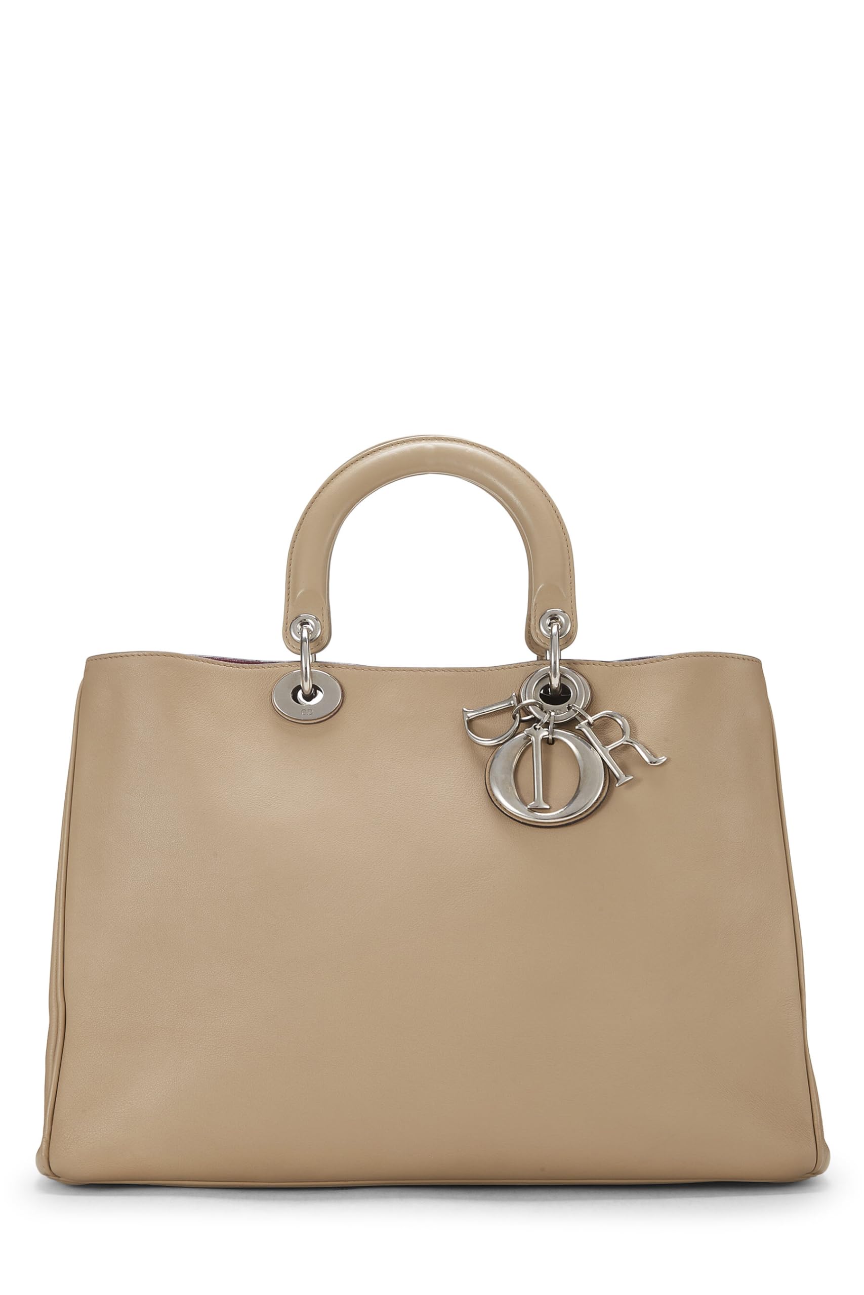 Dior,  Beige Leather Diorissimo Medium, Beige