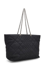 Fendi,  Black Quilted Canvas Chain Tote, Black