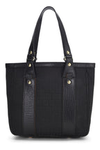 Fendi,  Black Zucchino Canvas Tote Small, Black
