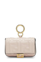 Fendi,  Pink Embroidered Convertible Baguette Bag Charm Nano, Pink