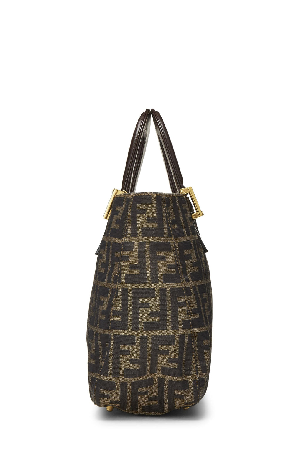 Fendi,  Brown Zucca Canvas Handbag Small, Brown