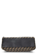 Fendi,  Black & Beige Zucca Velour Bag Du Jour Medium, Brown