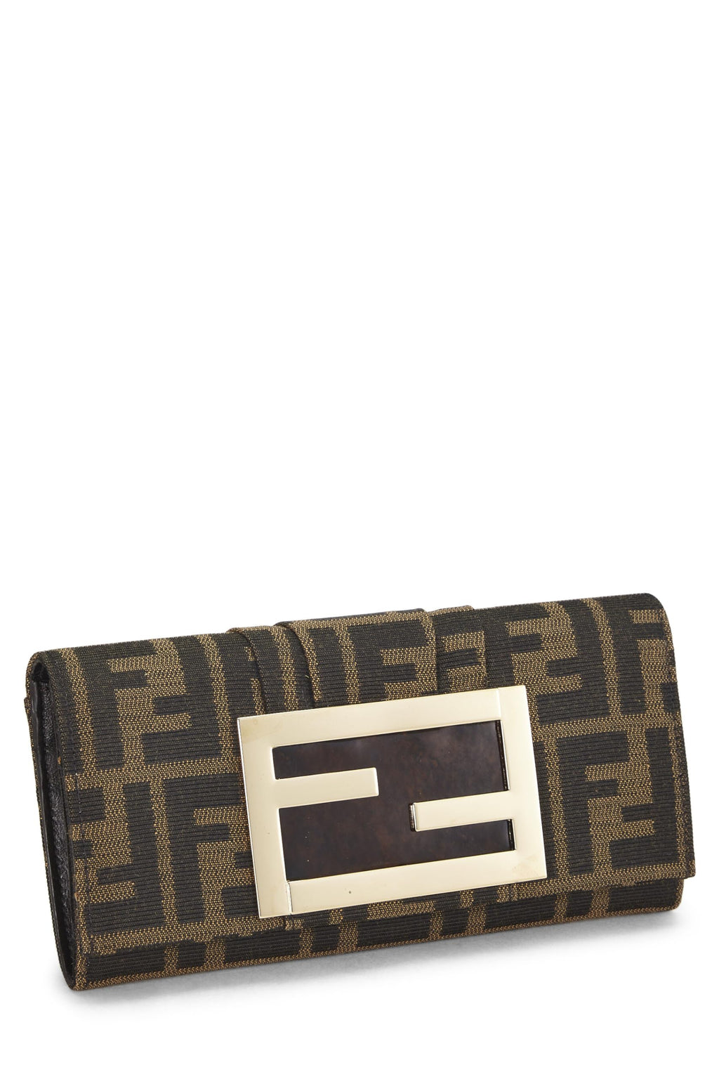 Fendi,  Brown Zucca Canvas Long Wallet, Brown