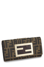 Fendi,  Brown Zucca Canvas Long Wallet, Brown