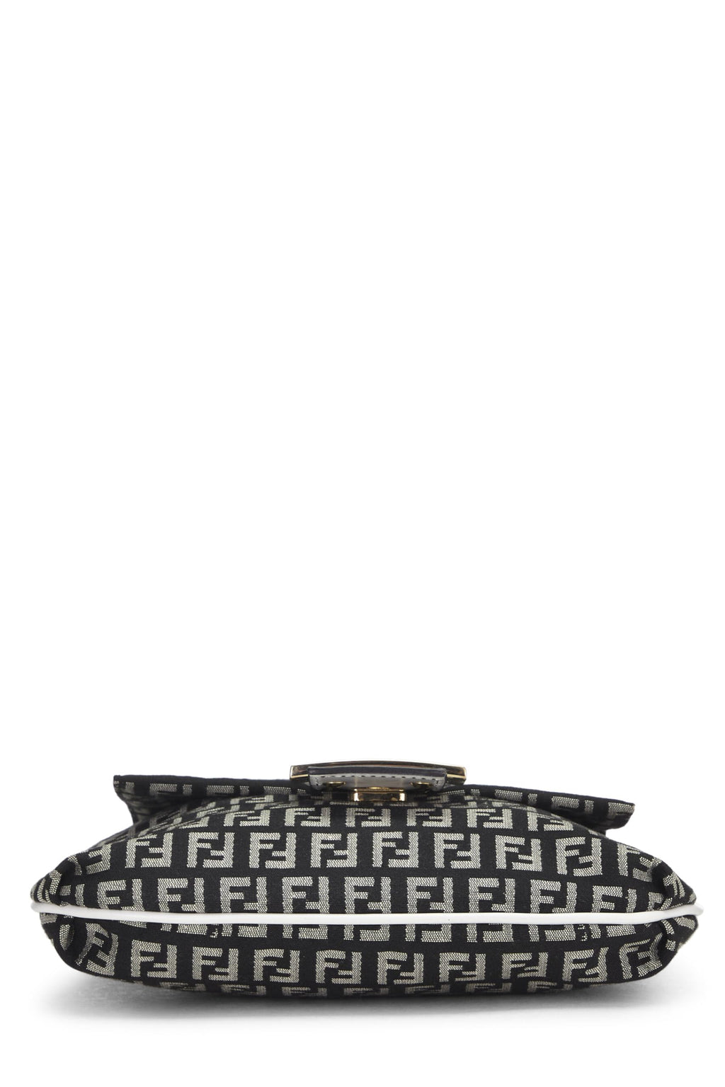 Fendi,  Navy Zucchino Canvas Tube Messenger, White