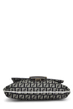 Fendi,  Navy Zucchino Canvas Tube Messenger, White