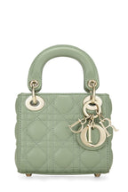 Dior,  Green Lambskin Leather Lady Dior Micro, Green