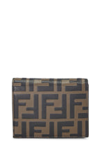 Fendi,  Brown Embossed Leather 'F is Fendi' Compact Wallet, Brown