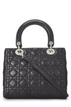 Dior,  Black Cannage Quilted Lambskin Lady Dior Medium, Black