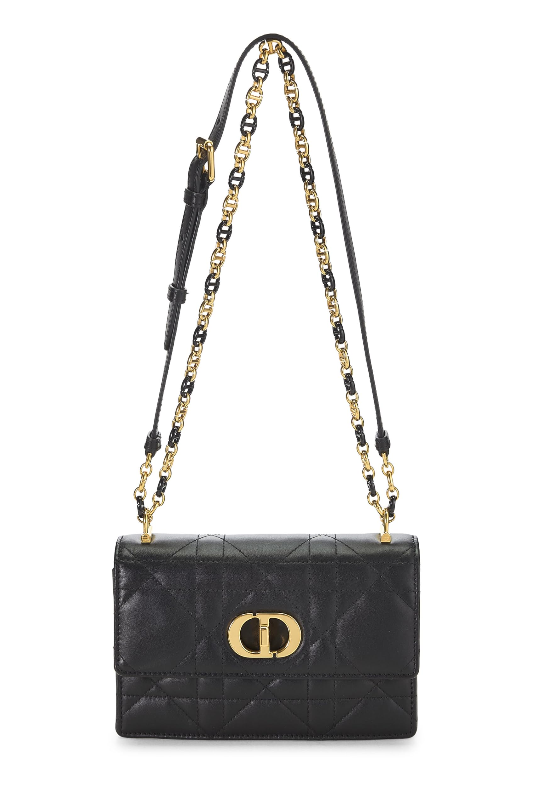 Dior,  Black Cannage Lambskin Miss Caro Bag Mini, Black