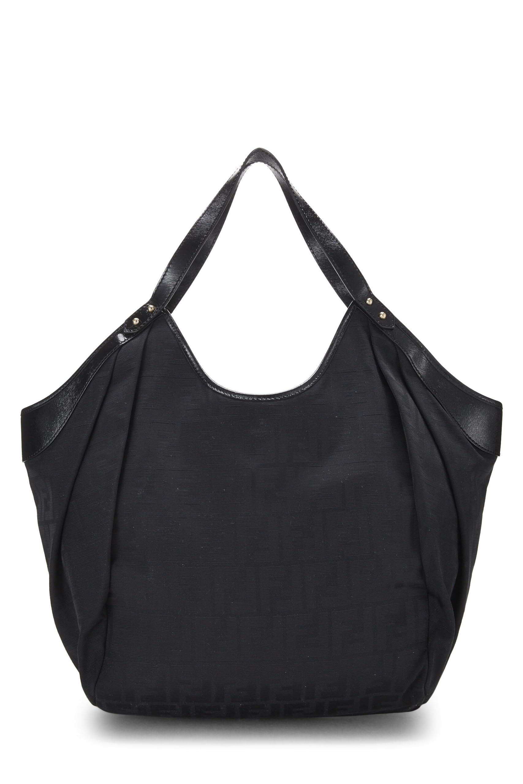 Fendi,  Black Zucca Canvas Chef Pocket Tote Large, Black