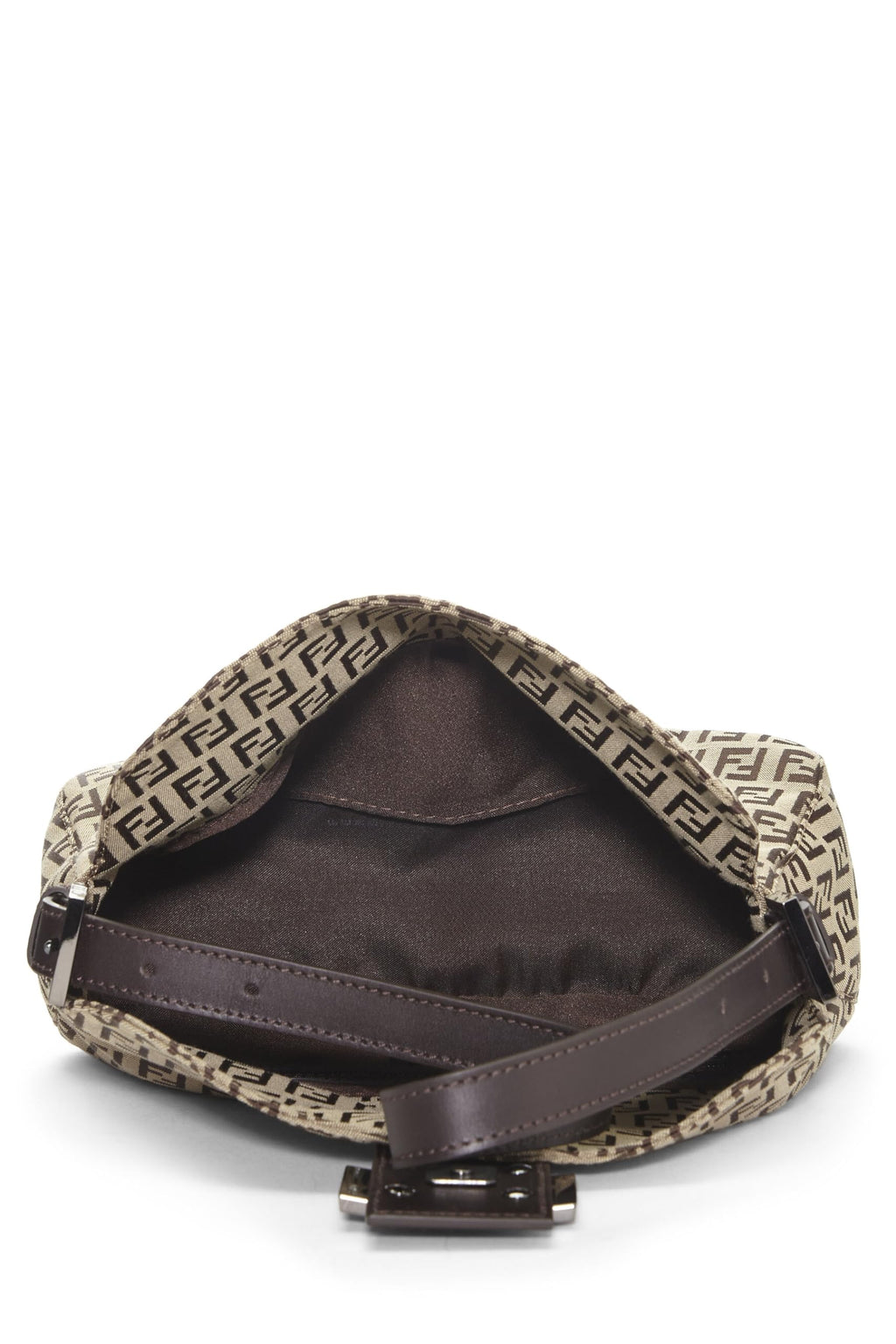 Fendi,  Beige Zucchino Canvas Shoulder Bag, Brown