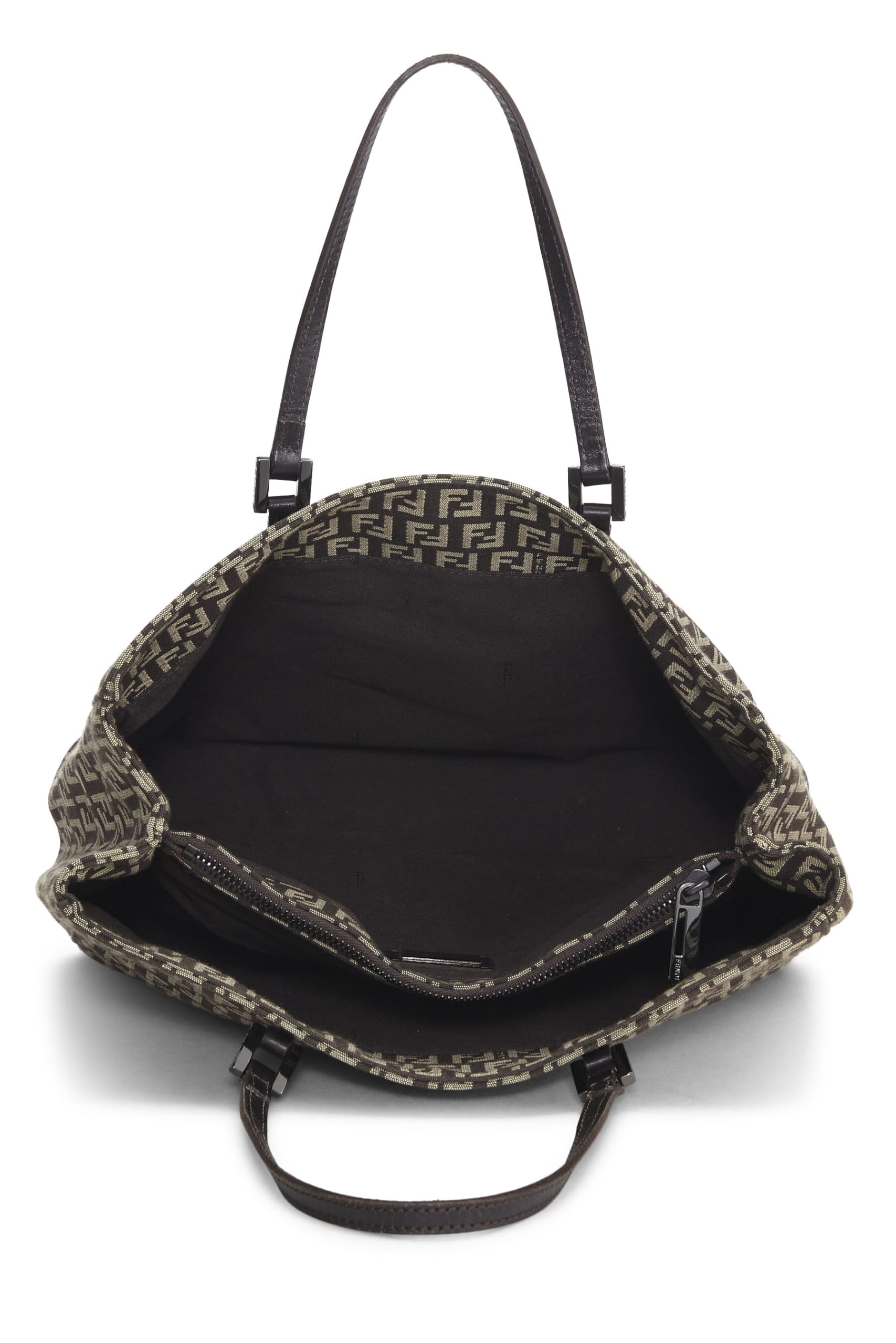 Fendi,  Brown Zucchino Canvas Tote, Brown