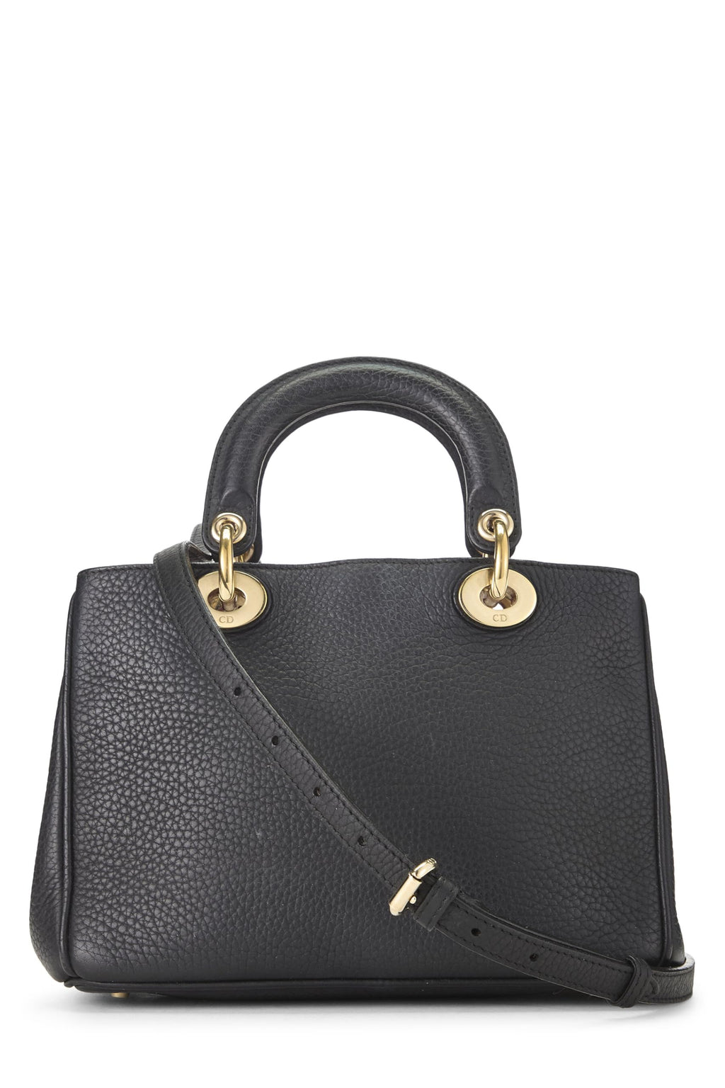 Dior,  Black Leather Diorissimo Handbag Mini, Black