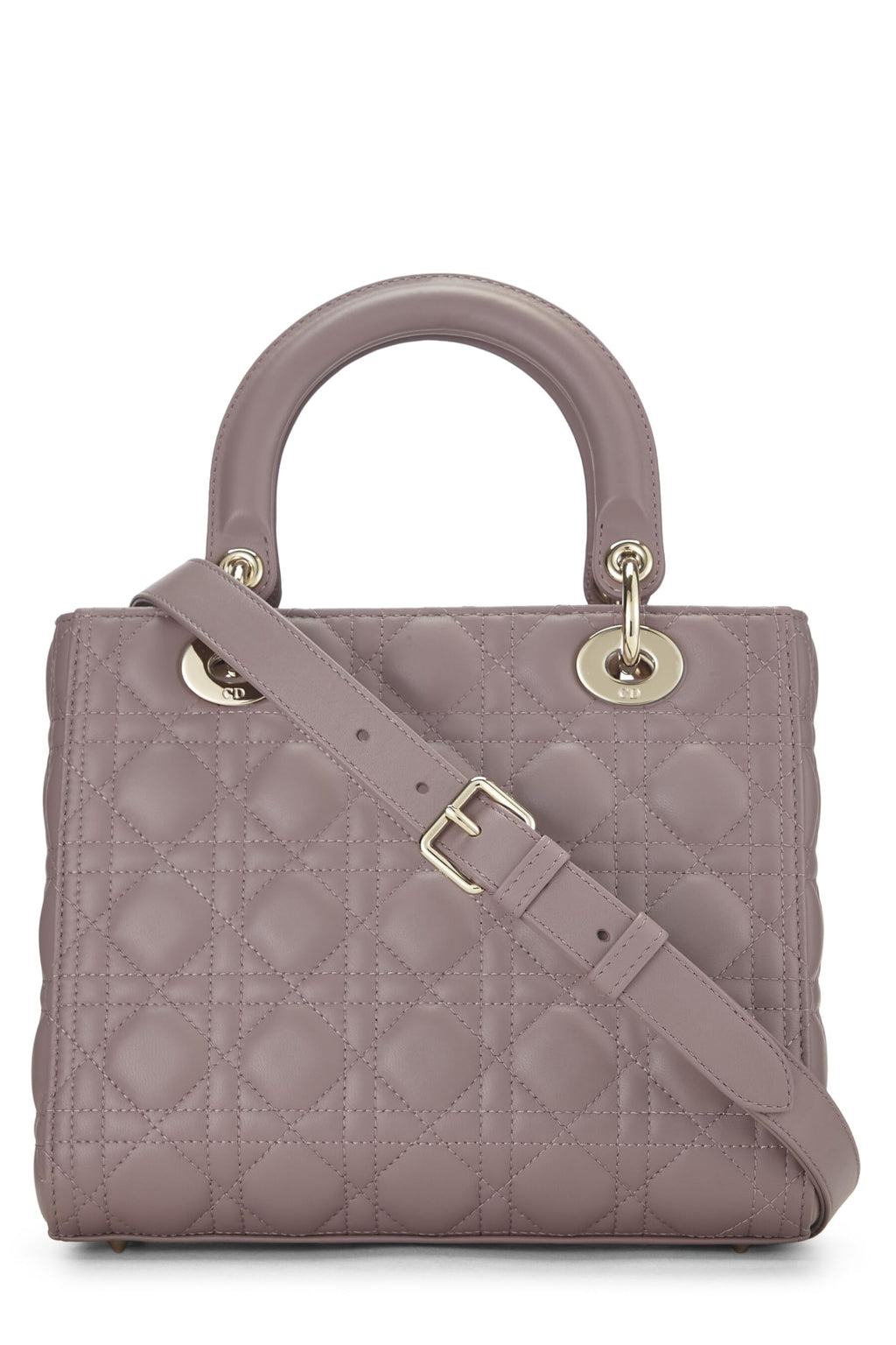 Dior,  Purple Cannage Quilted Lambskin Lady Dior Medium, Purple