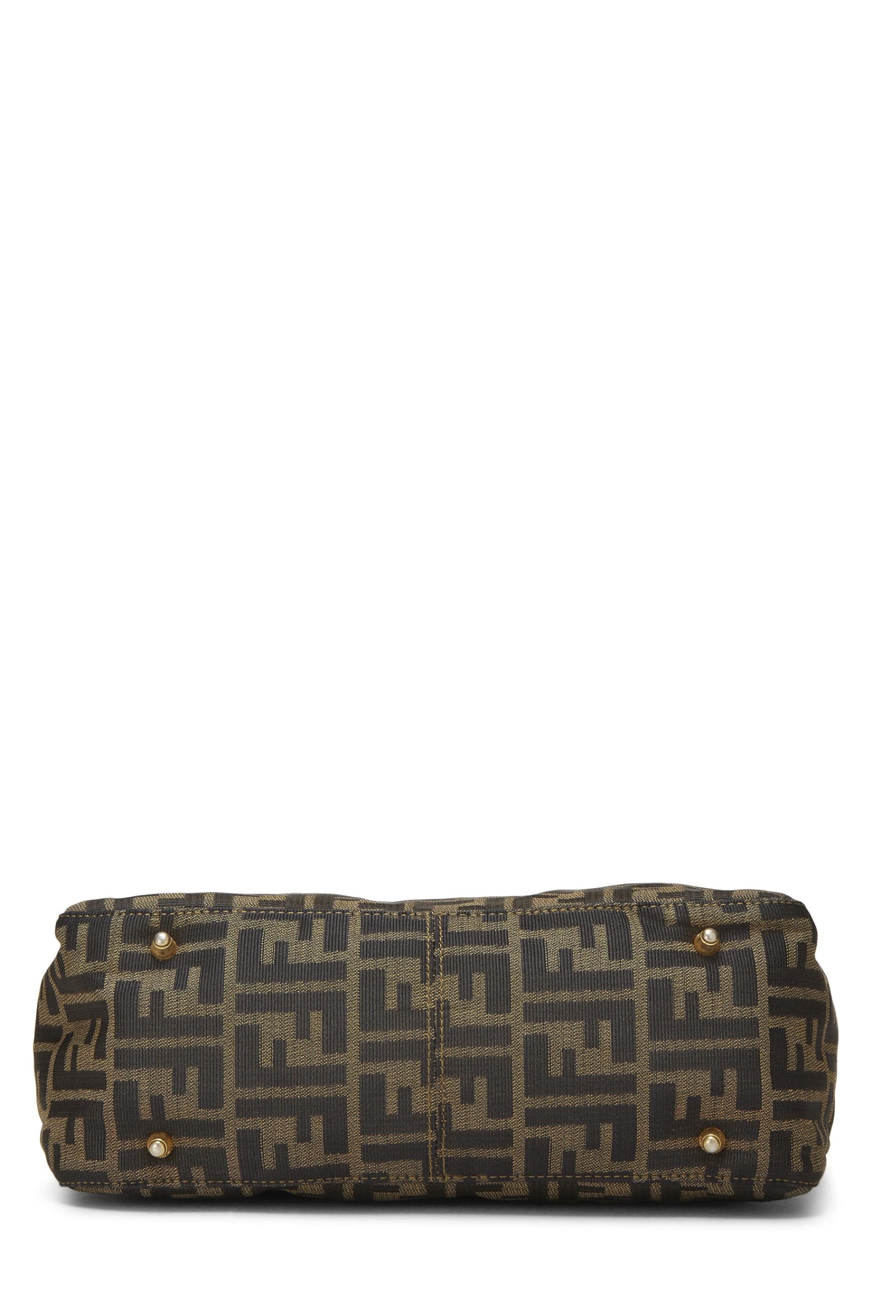 Fendi,  Brown Zucca Canvas Handbag Small, Brown