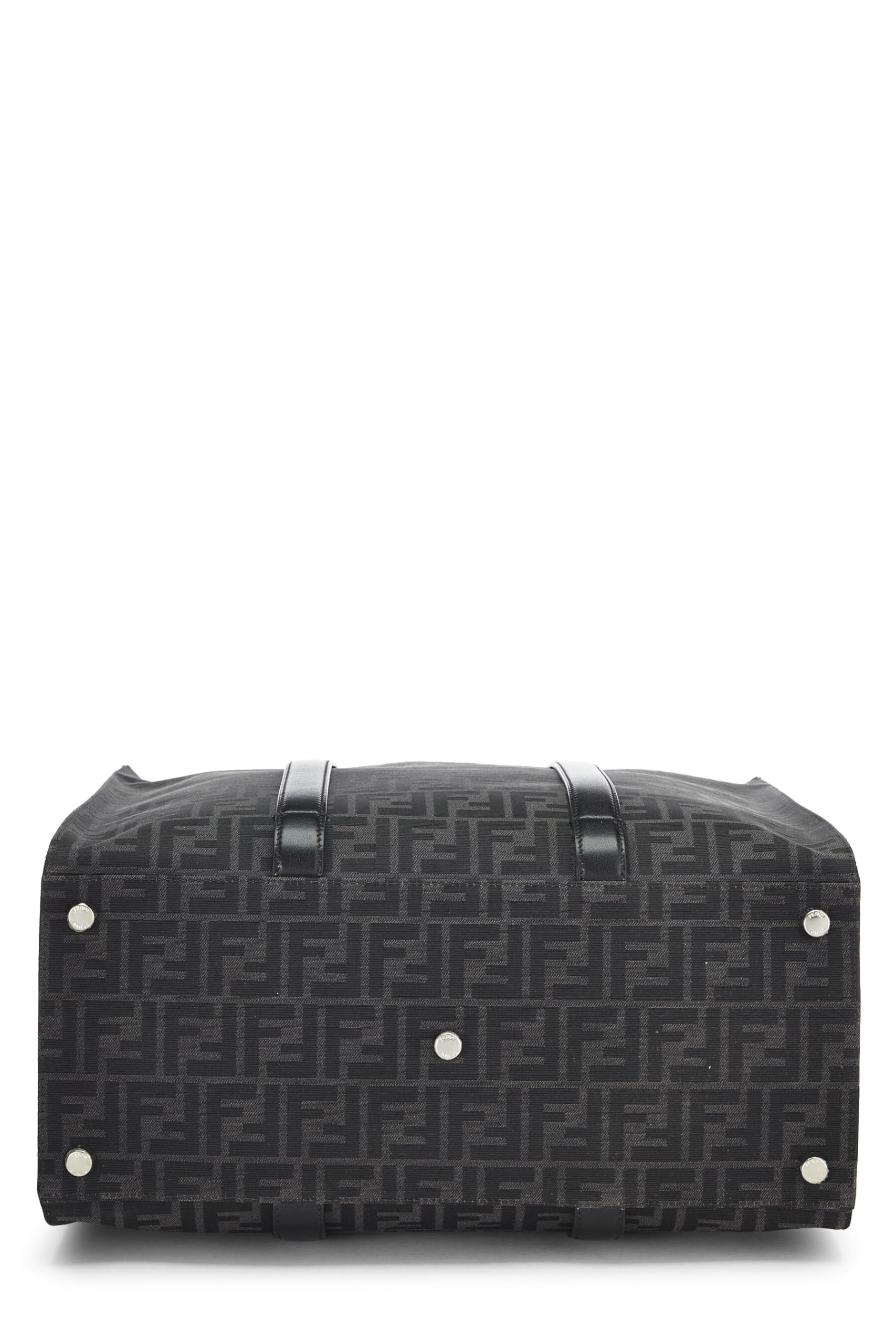 Fendi,  Black Zucca Canvas Shopping Tote, Black