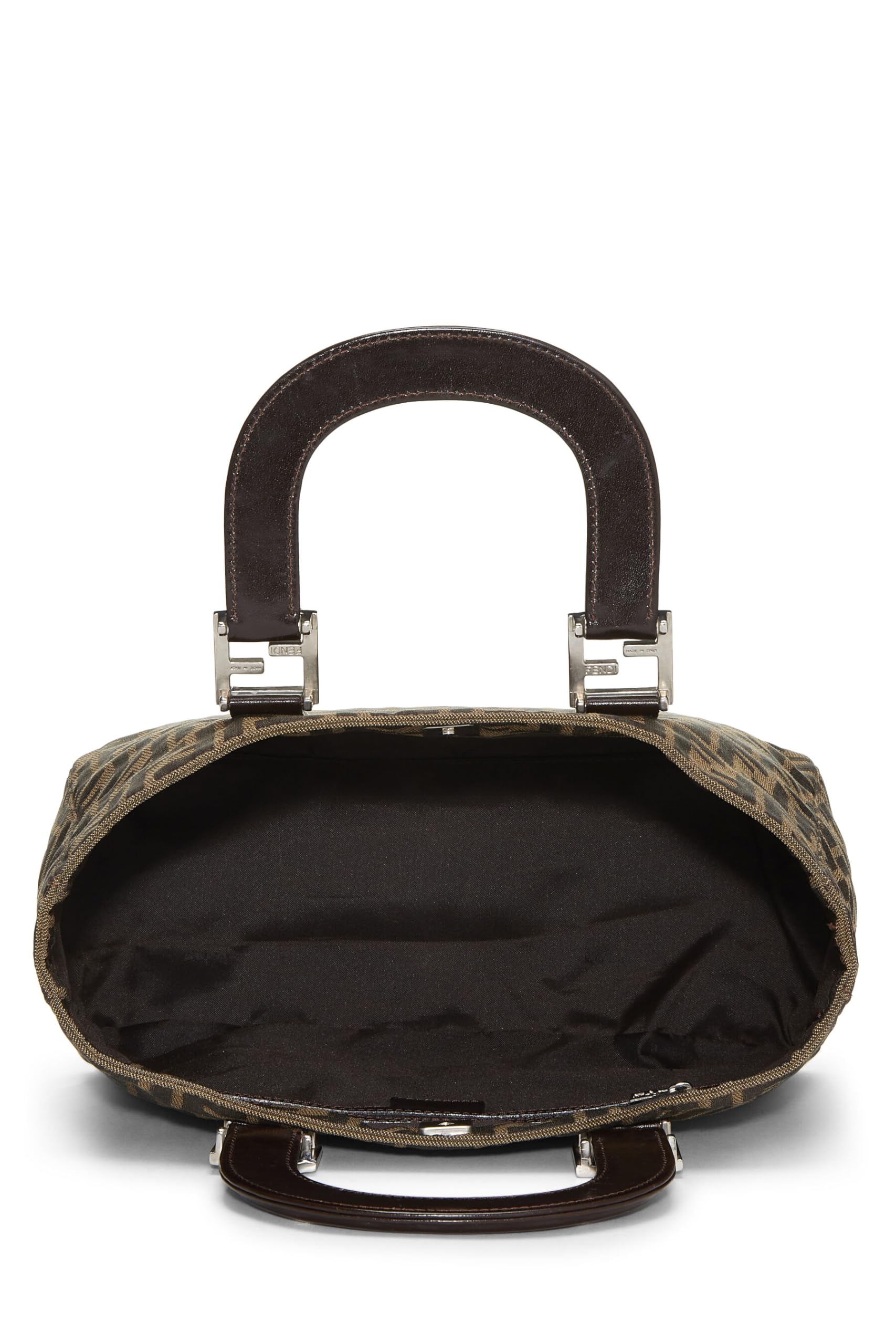 Fendi,  Brown Zucca Canvas Handbag Small, Brown