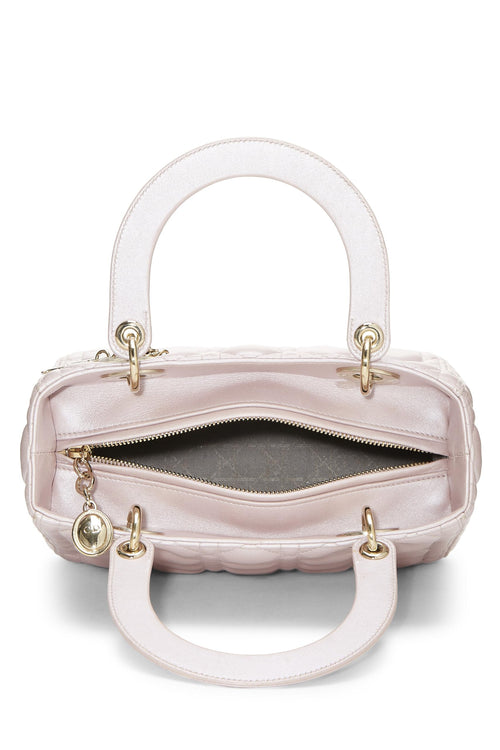 Dior,  Pearly Pink Cannage Quilted Lambskin Lady Dior Medium, Pink