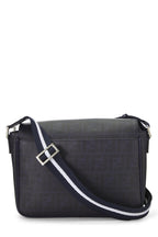 Fendi,  Navy Zucca Coated Canvas Messenger Large, Navy