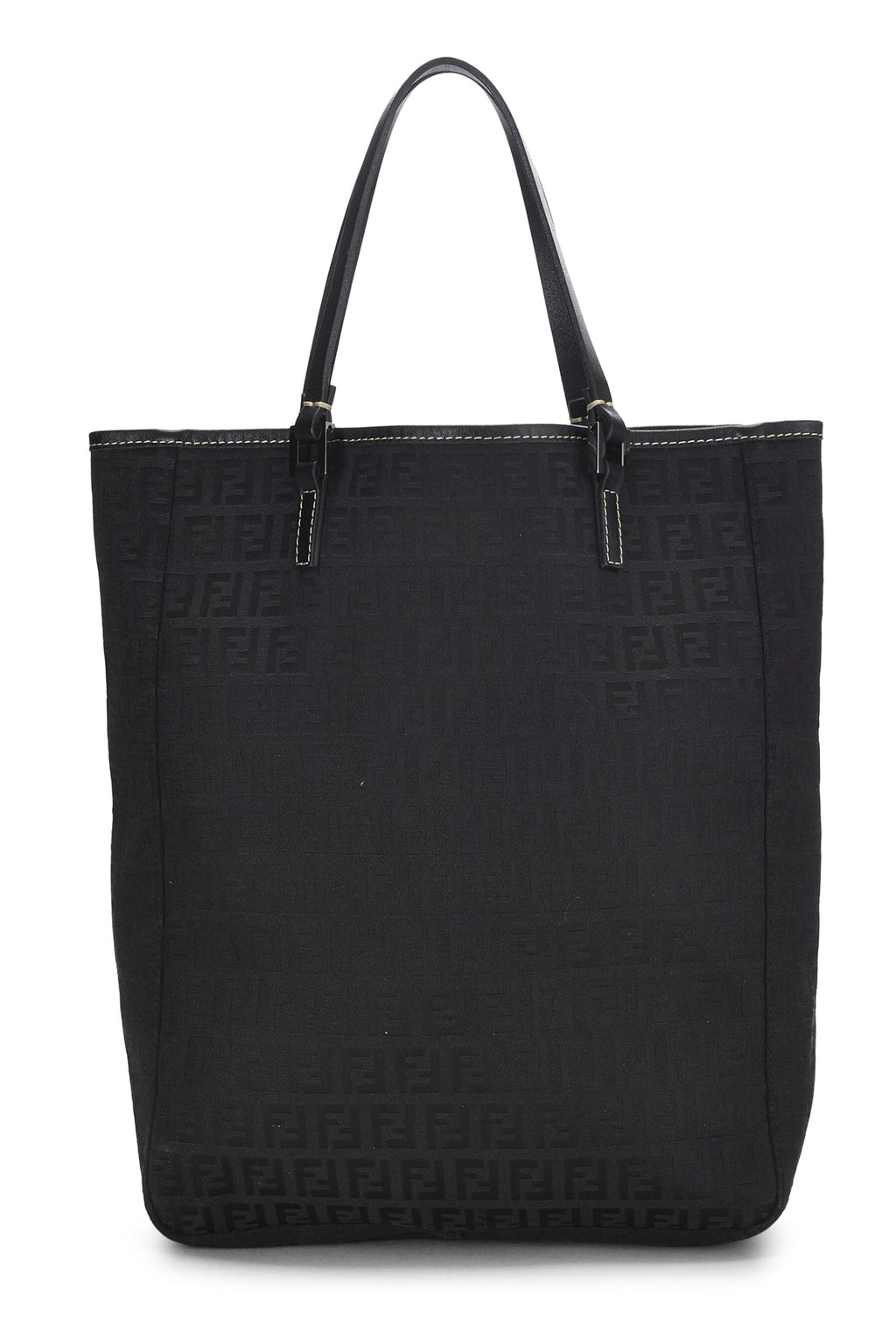 Fendi,  Black Zucchino Canvas Tote, Black