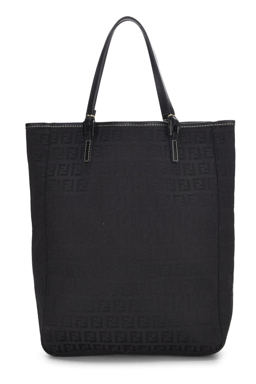 Fendi,  Black Zucchino Canvas Tote, Black