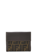 Fendi,  Brown Zucca Canvas Compact Wallet, Brown