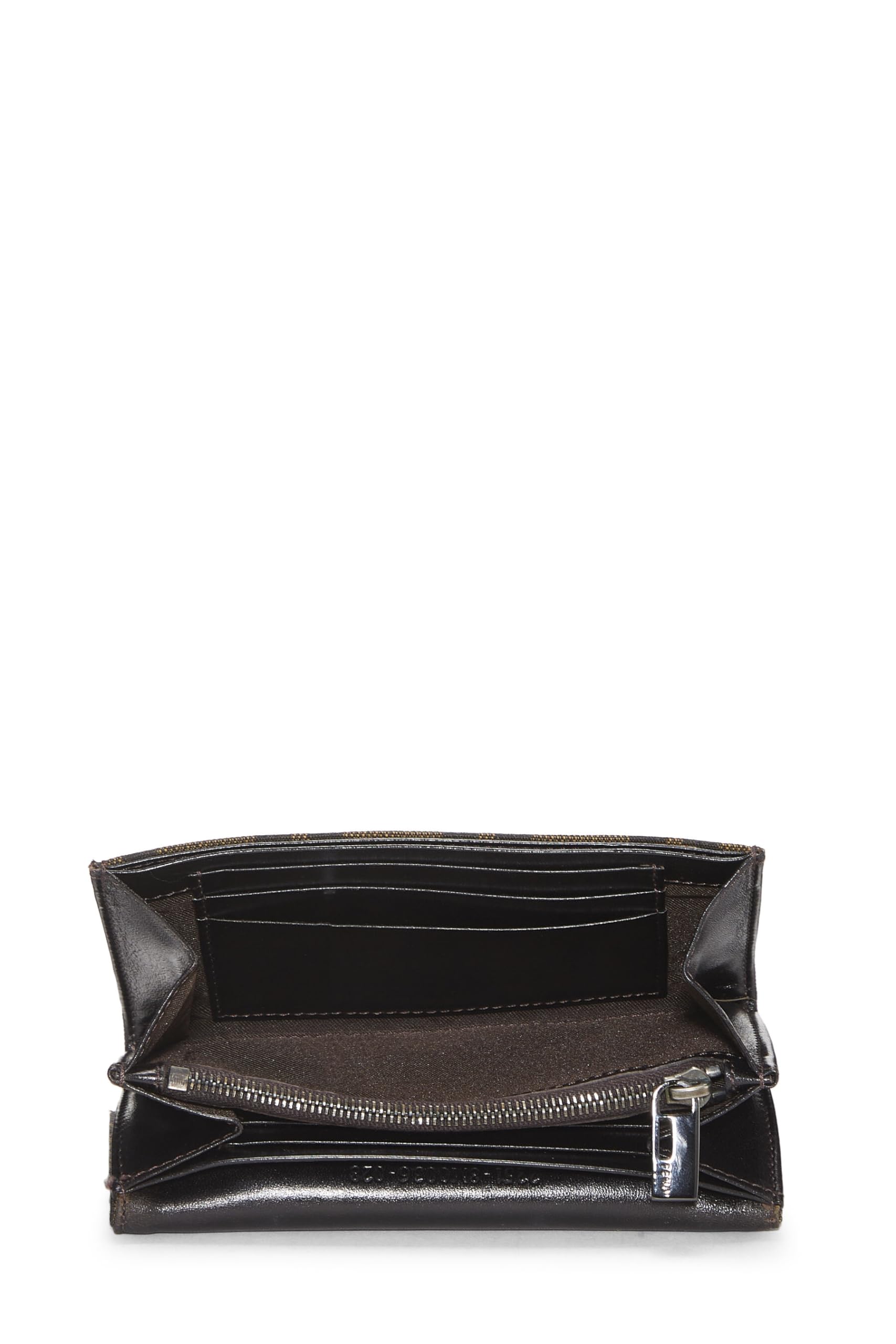 Fendi,  Brown Zucca Canvas Compact Wallet, Brown