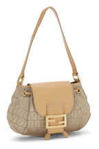 Fendi,  Beige Nylon Zucchino Shoulder Bag, Beige