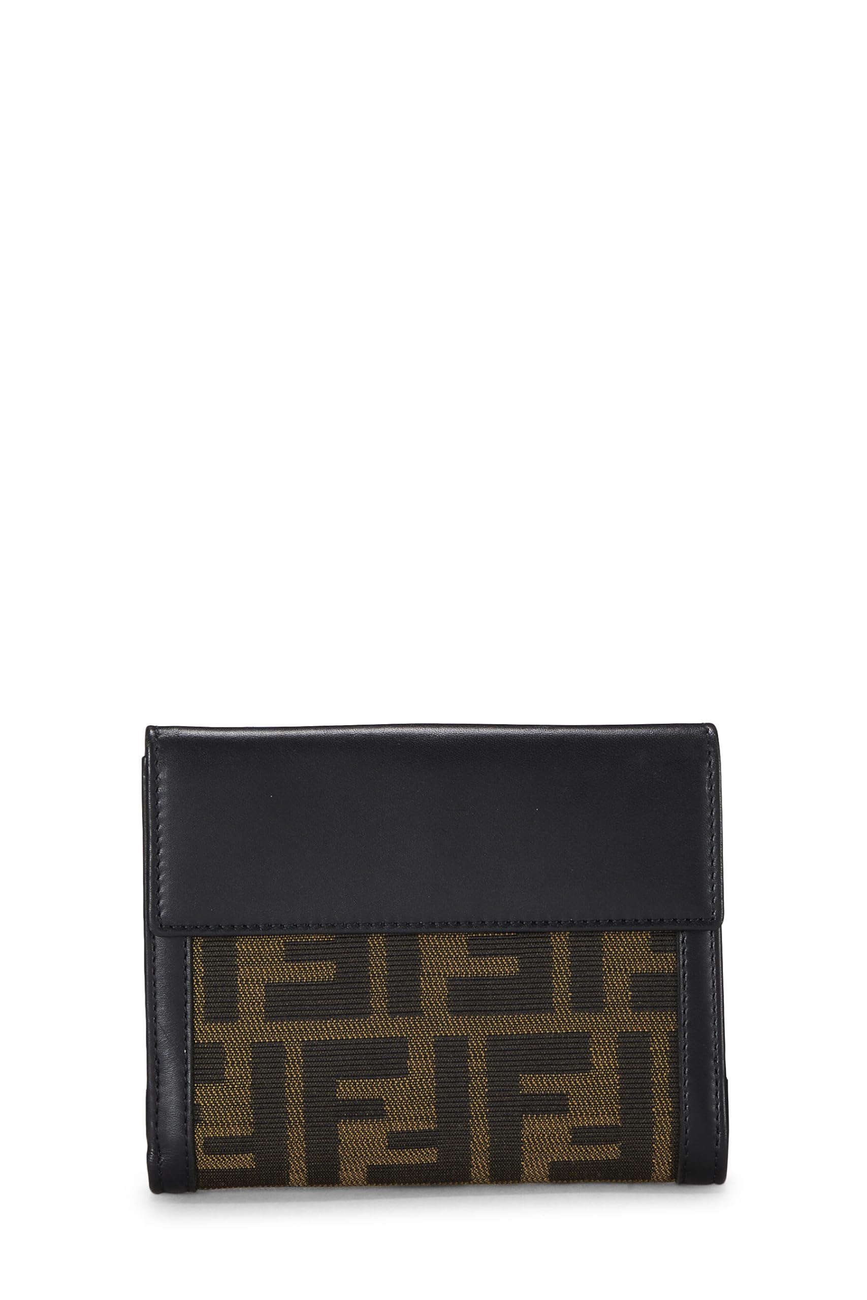 Fendi,  Brown Zucca Canvas Compact Wallet, Brown