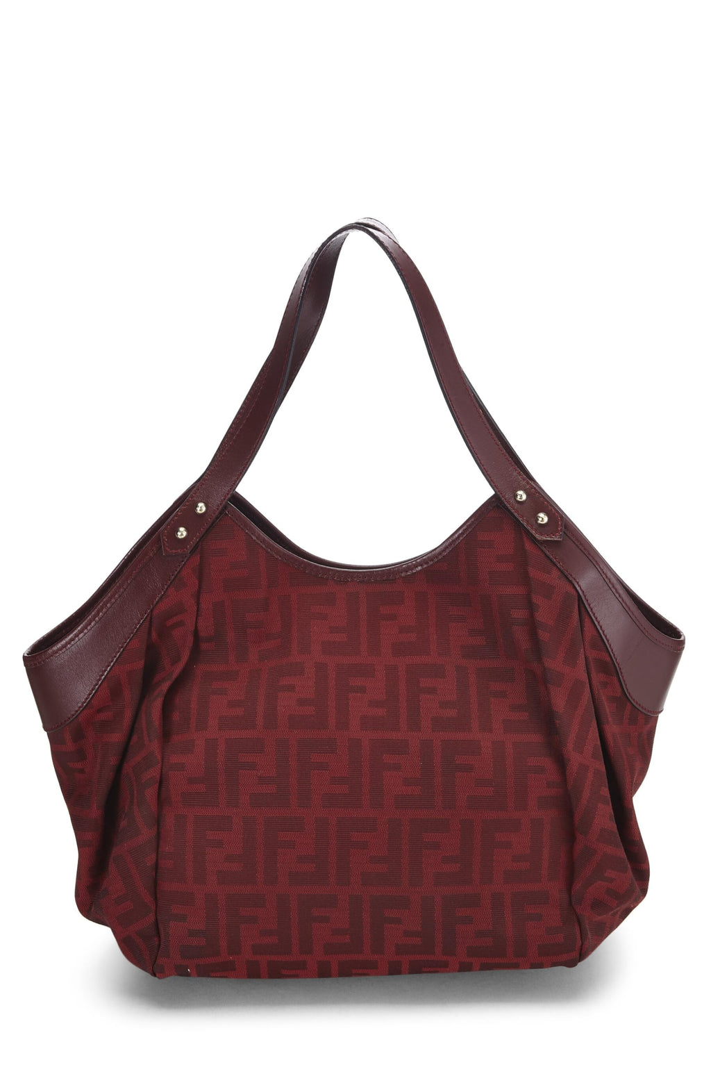 Fendi,  Red Zucca Canvas Chef Pocket Tote Small, Red