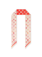 Toile de Jouy Sauvage Mitzah Silk Twill Scarf White Coral Dior