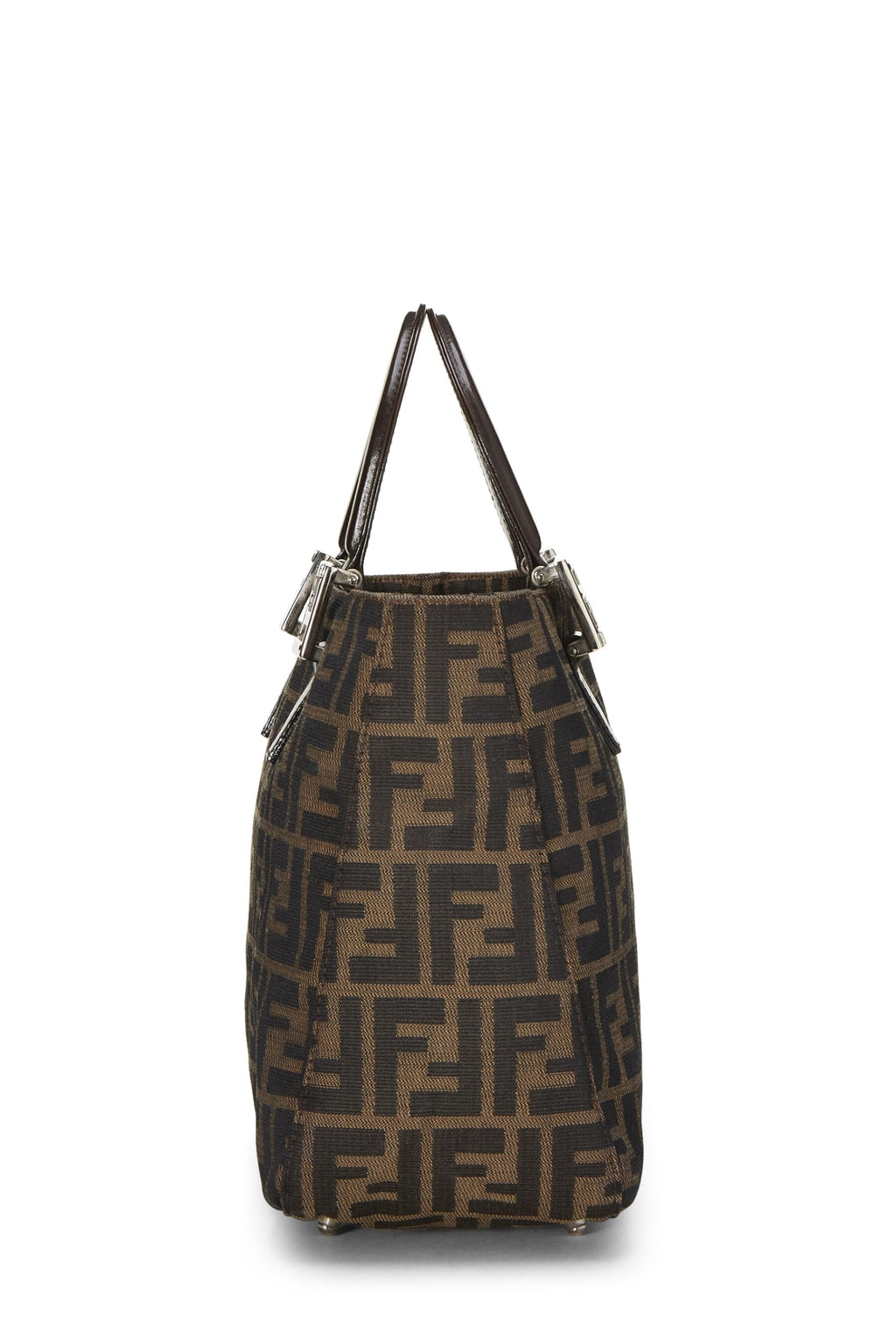 Fendi,  Brown Zucca Canvas Handbag, Brown