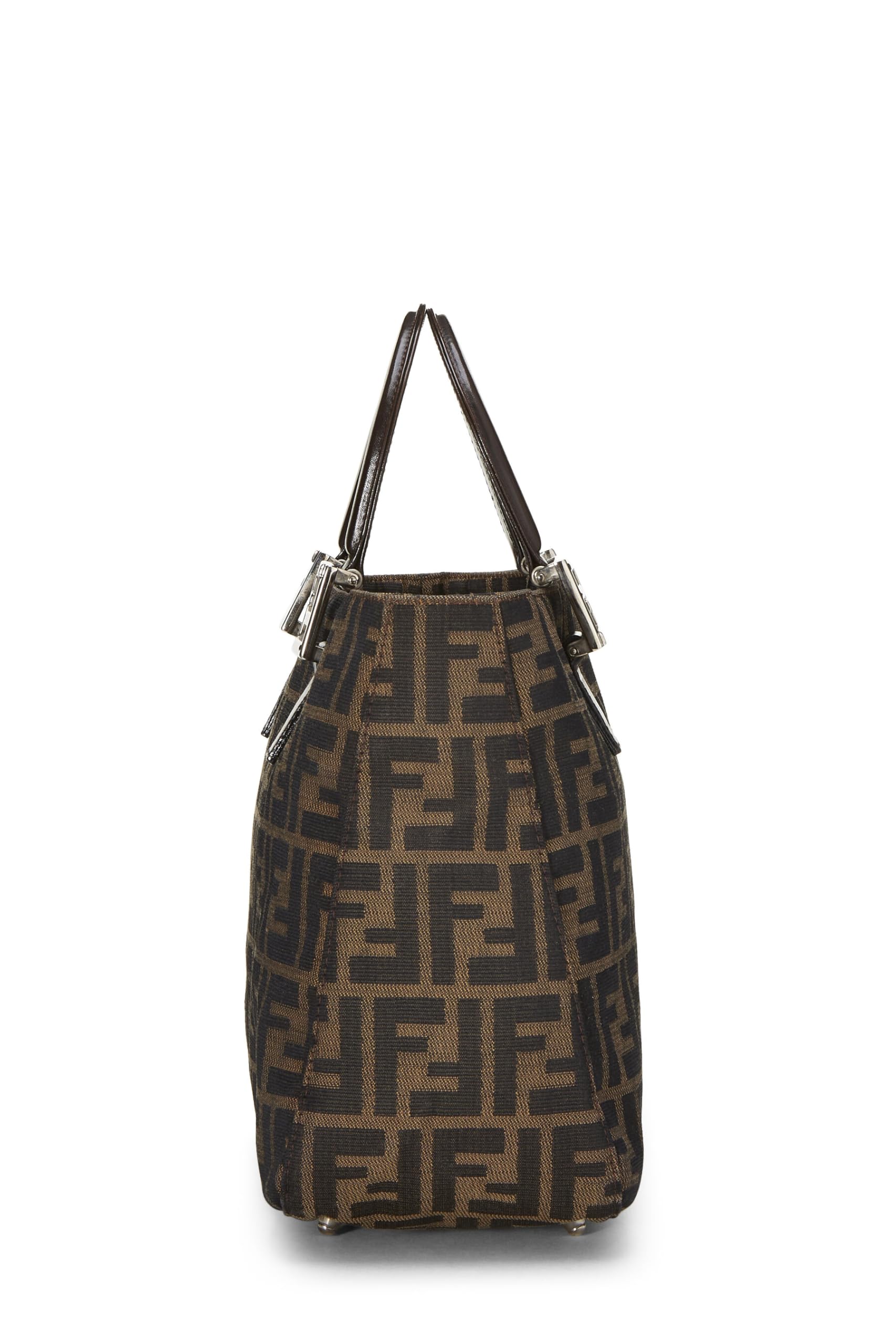 Fendi,  Brown Zucca Canvas Handbag, Brown