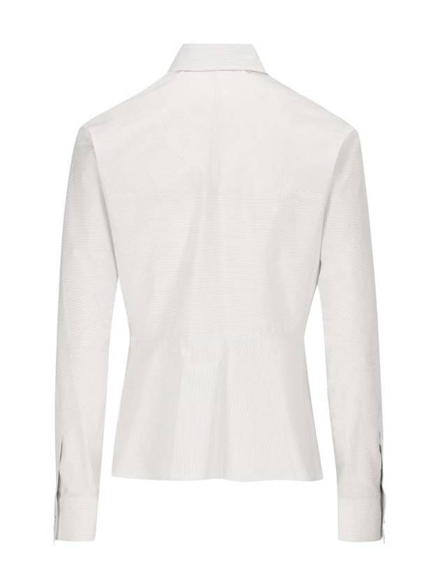 Fendi Striped Cotton Shirt White